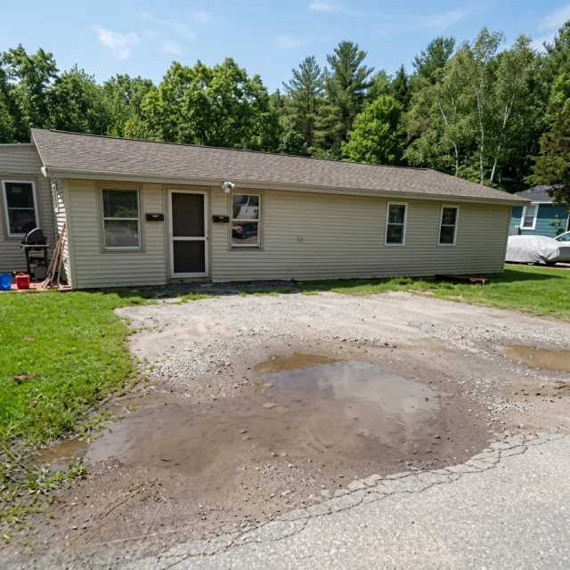 Driveway area before concrete replacement